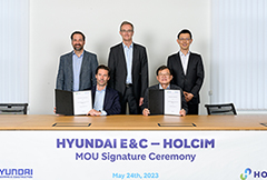 Hyundai E&C and Holcim, a global leader in green construction materials, will jointly develop low-carbon construction materials and promote technical cooperation.