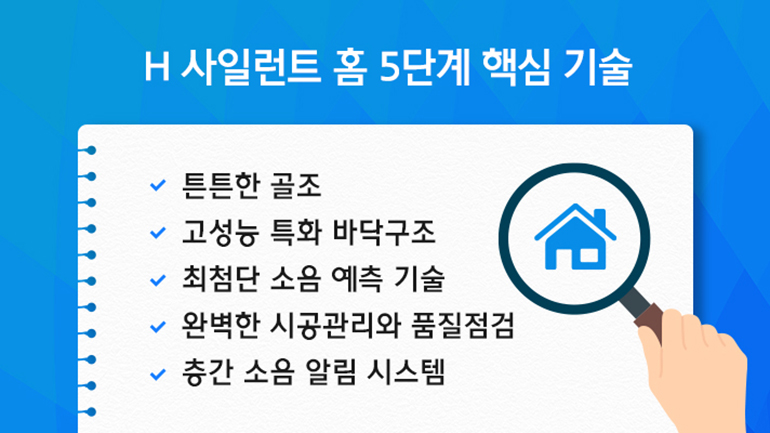 H 사일런트 홈은 현대건설의 층간 소음 저감 기술입니다