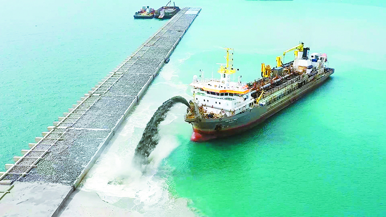 Reclamation Work Using TSHD (Trailing Suction Hopper Dredger)