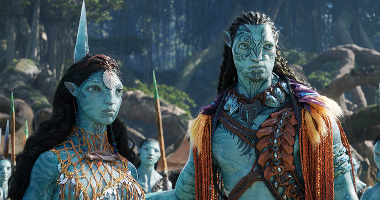 [A scene from <Avatar: The Way of Water>, the sequel of <Avatar>, which premiered in Korea last December. James Cameron finds the vision of future technology in interaction and connection (Photo Credit=Walt Disney Company Korea)]