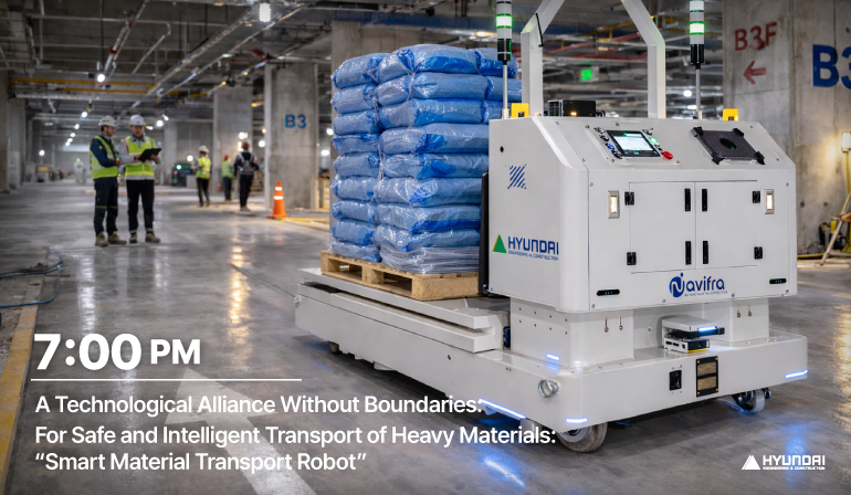 Smart Material Transport Robot 7:00 P.M. A Technological Alliance Without Boundaries: For Safe and Intelligent Transport of Heavy Materials: “Smart Material Transport Robot”