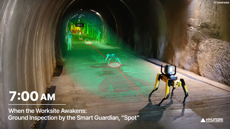 Spot When the Worksite Awakens: Ground Inspection by the Smart Guardian, “Spot”