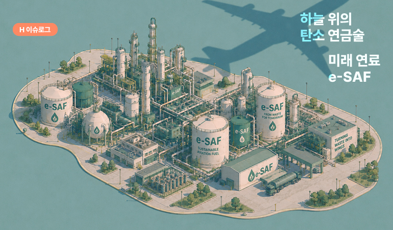 하늘 위의 탄소 연금술, 미래 연료 ‘e-SAF’ 하늘 위의 탄소 연금술, 미래 연료 ‘e-SAF’