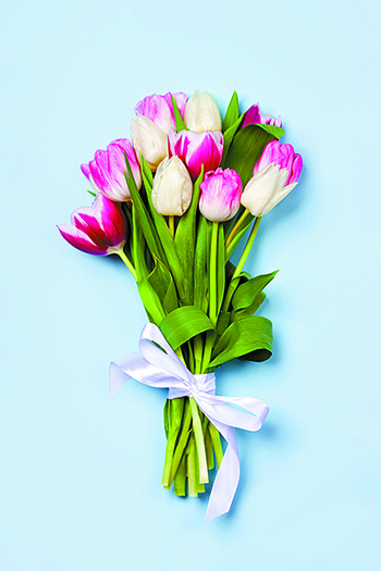 시인이 들려주는 봄의 향기 “봄꽃을 건네는 각별한 마음” - 튤립 꽃다발 사진.